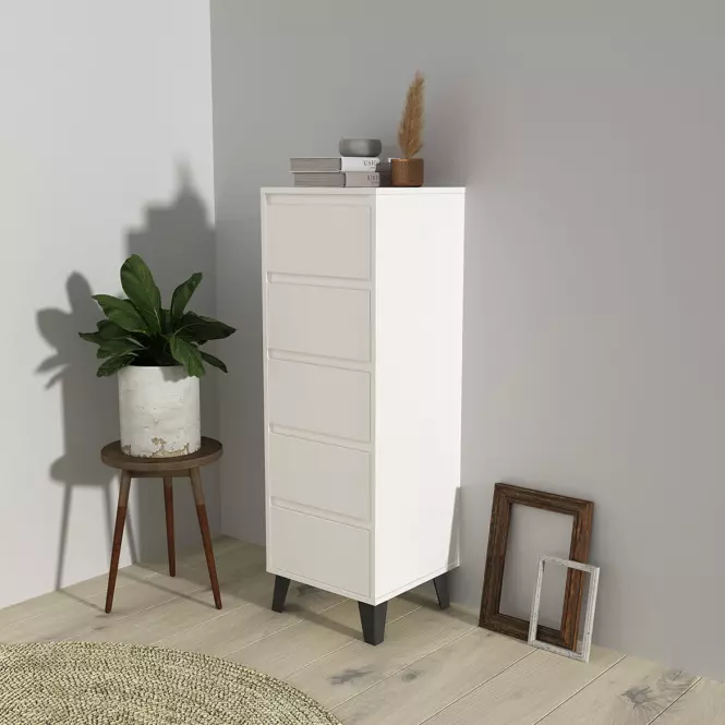 Komoda Scandi 5S Biela