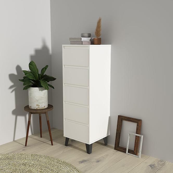 Komoda Scandi 5S Biela