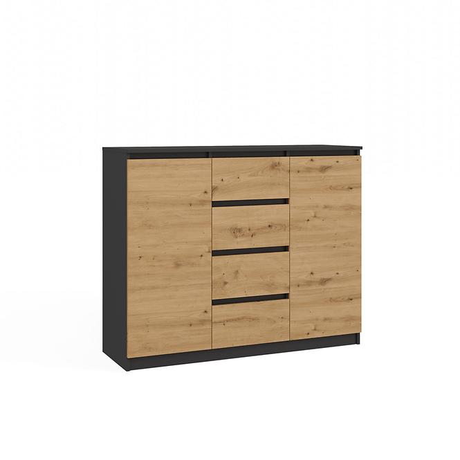 Komoda 2D4S Antracit/Artisan