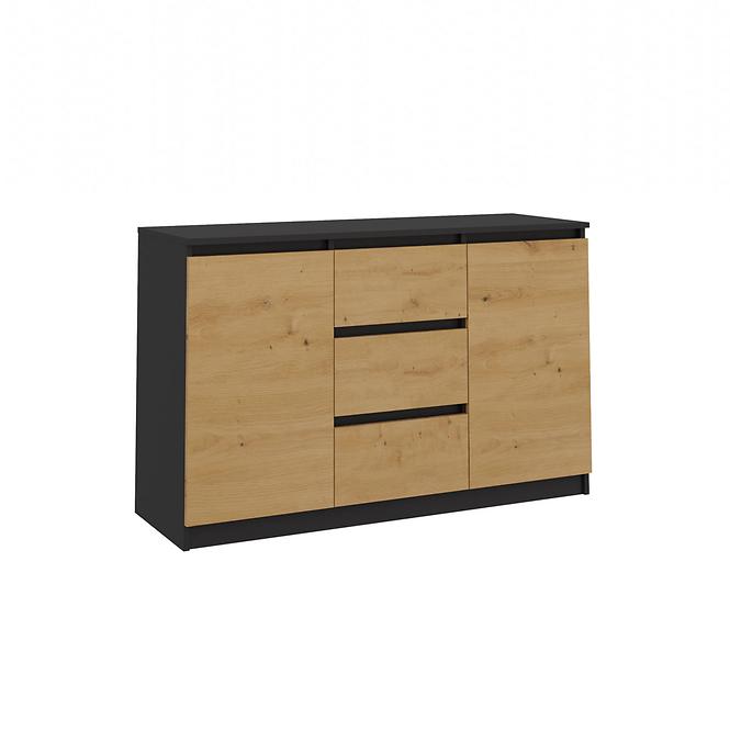 Komoda 2D3S Antracit/Artisan
