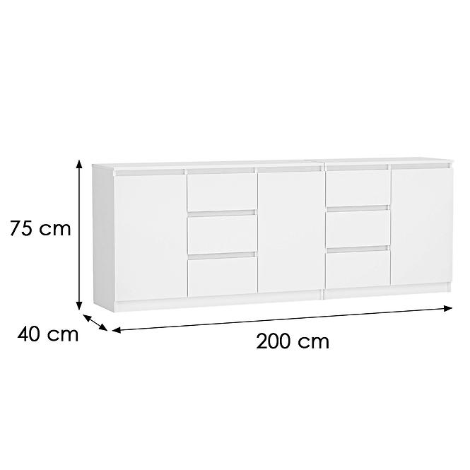 Komoda Costa 1d3s 2d3s Biela