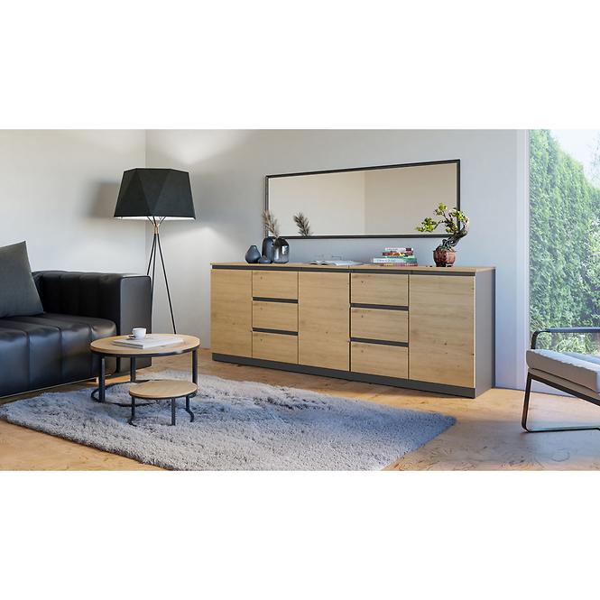 Komoda Costa 1d3s 2d3s Antracit/Artisan,3
