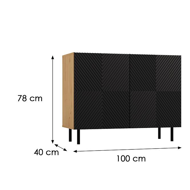 Komoda Kama 2D Artisan/Čierna