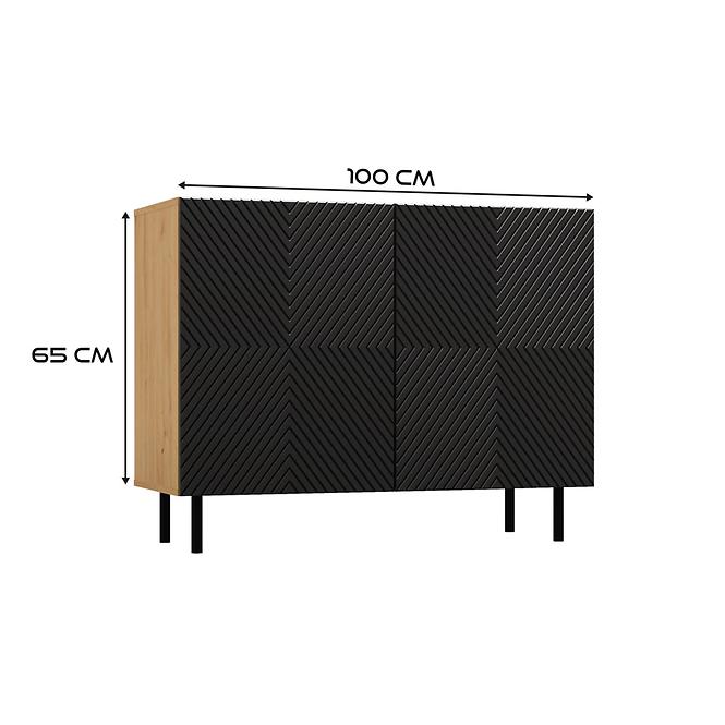 Komoda Kama 2D Artisan/Čierna
