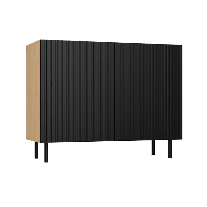 Komoda Kama 2D Slim Artisan/Čierna