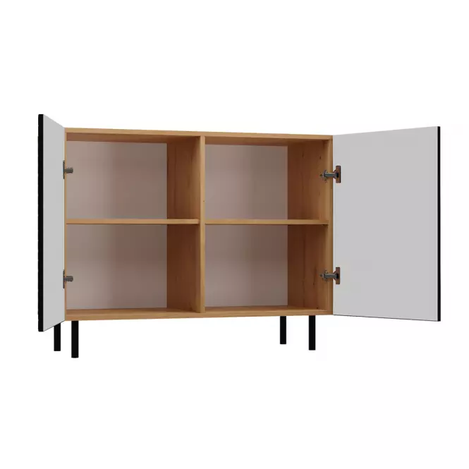 Komoda Kama 2D Slim Artisan/Čierna