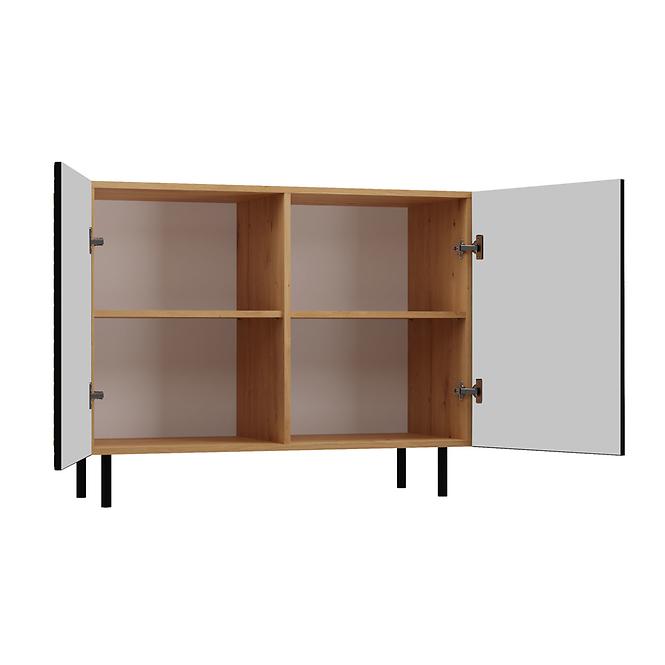 Komoda Kama 2D Slim Artisan/Čierna