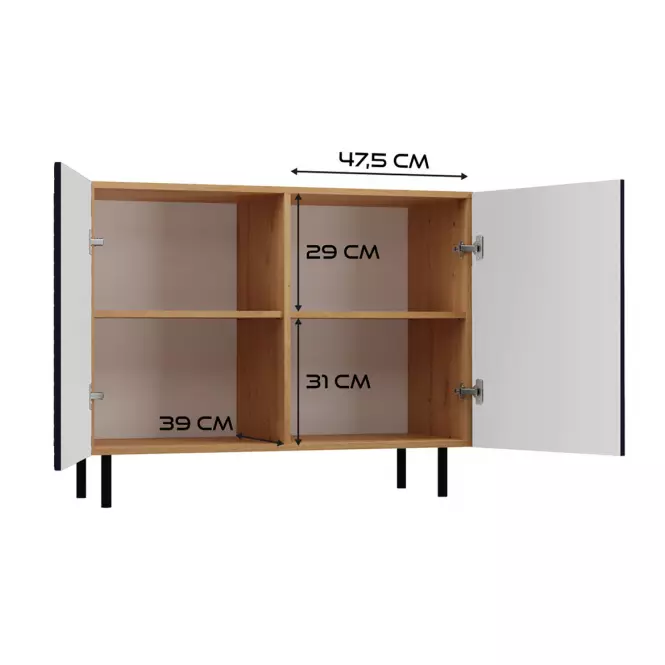 Komoda Kama 2D Slim Artisan/Granát