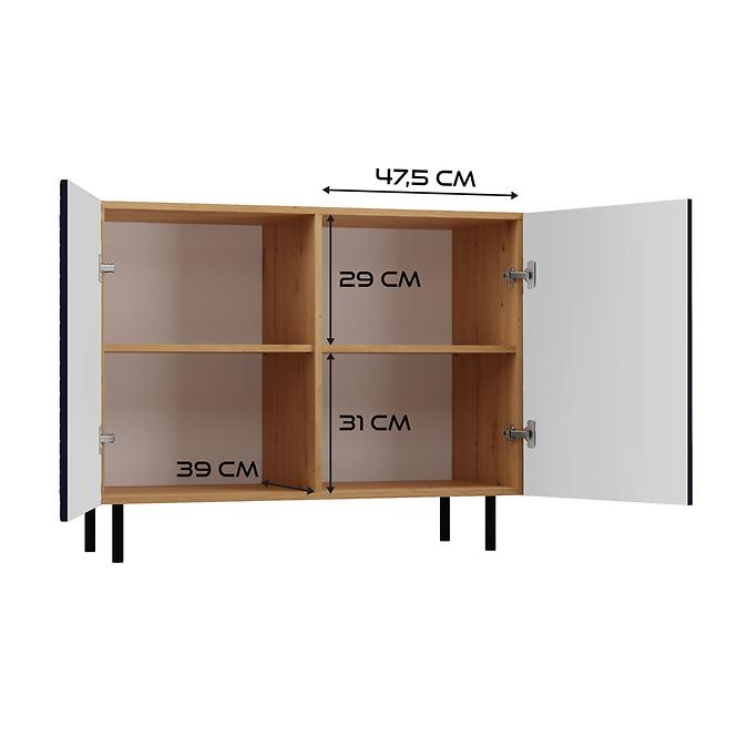 Komoda Kama 2D Slim Artisan/Granát,4