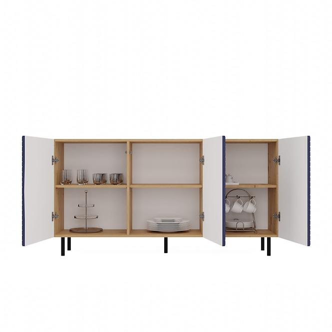 Komoda Kama 3 Drzwi Štvorec Artisan/Granát,5