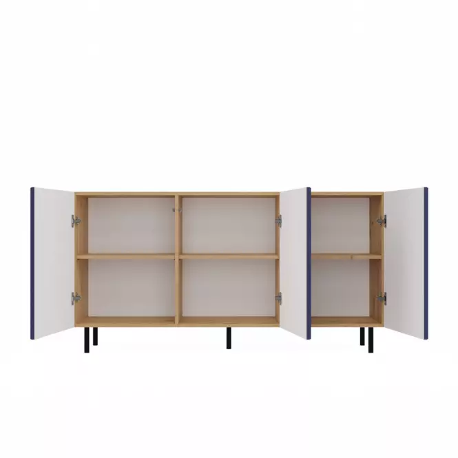 Komoda Kama 3 Drzwi Slim Artisan/Granát