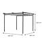 Záhradný pavilón / pergola 2,6x2,6x2,2 m béžová,2