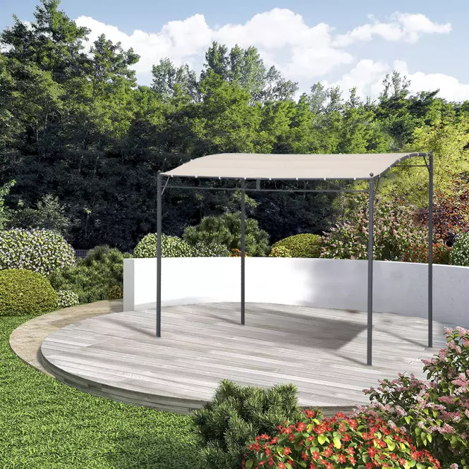 Záhradný pavilón 2x3 m béžový