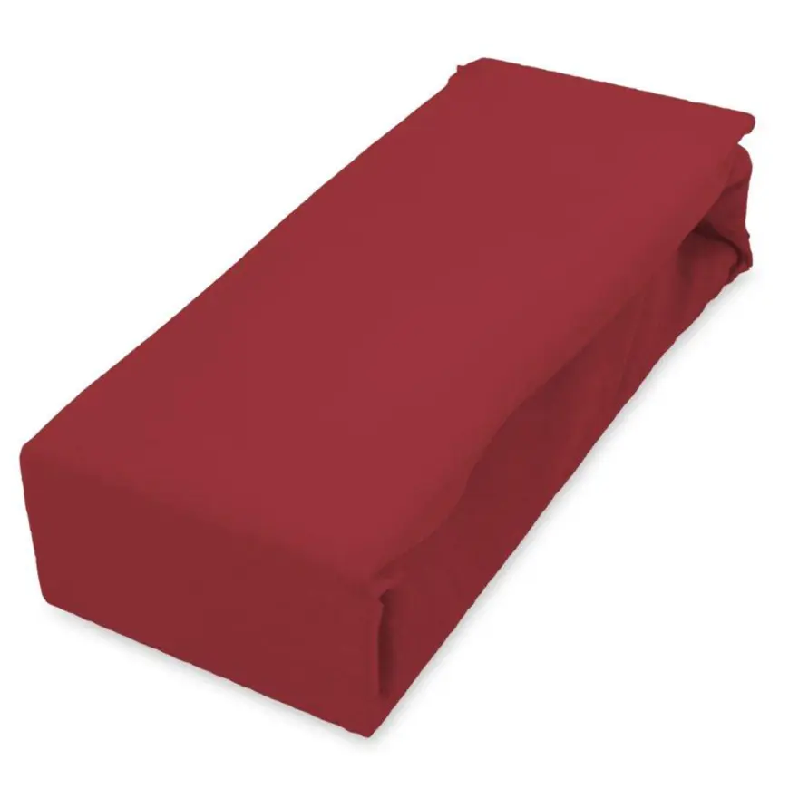 Plachta jersey s gumičkou 90x200 červená