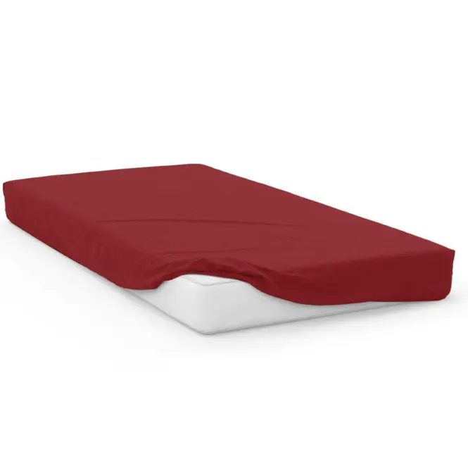 Plachta jersey s gumičkou 90x200 červená,2