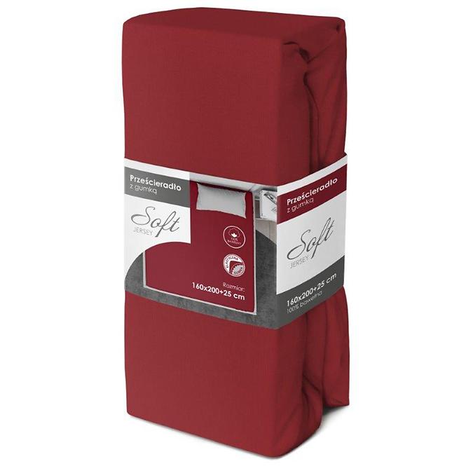 Plachta jersey s gumičkou 200x220 červená