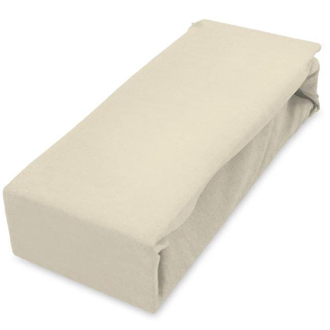 Plachta jersey s gumičkou 90x200 krémová
