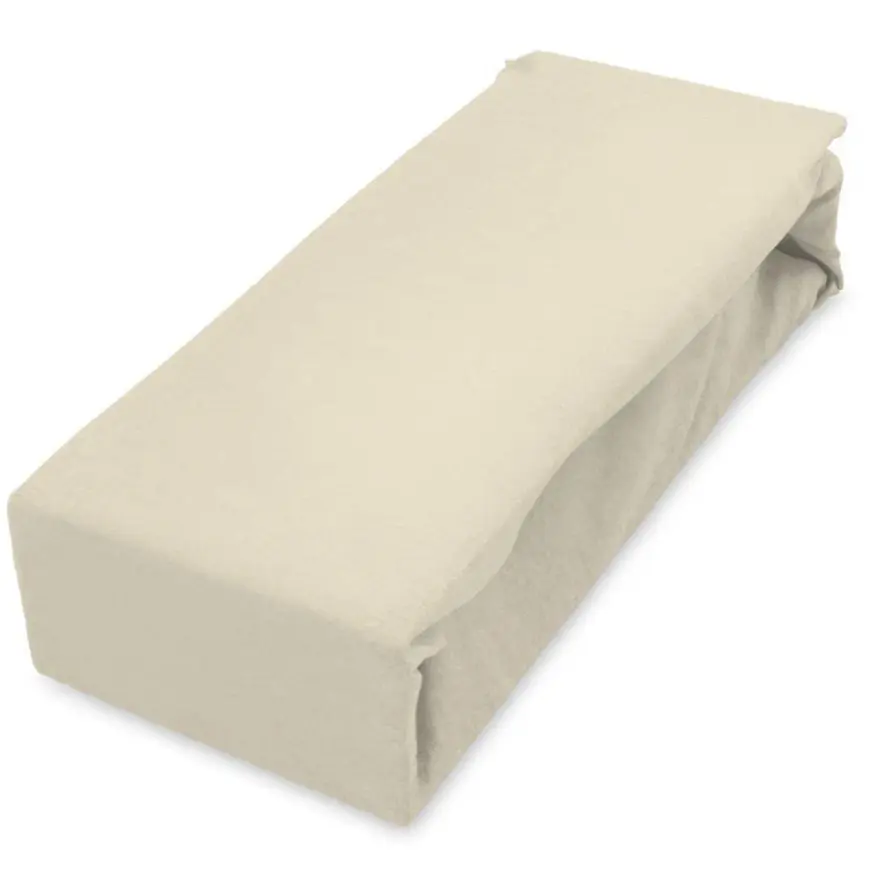 Plachta jersey s gumičkou 90x200 krémová