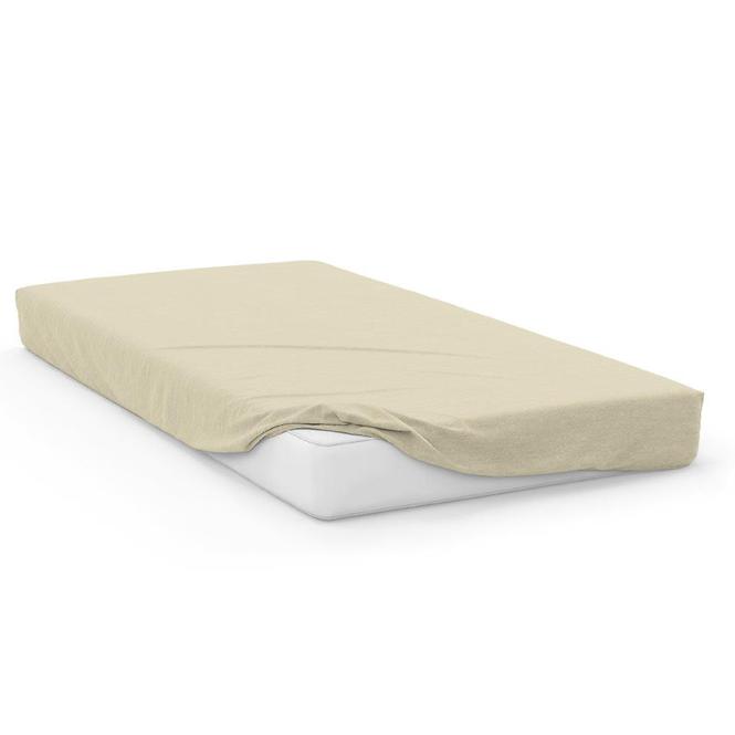 Plachta jersey s gumičkou 90x200 krémová