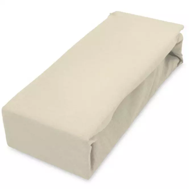 Plachta jersey s gumičkou 160x200 krémová