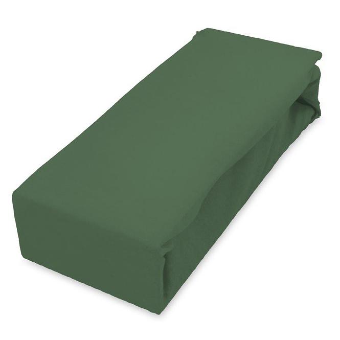 Plachta jersey s gumičkou 140x200 zelená