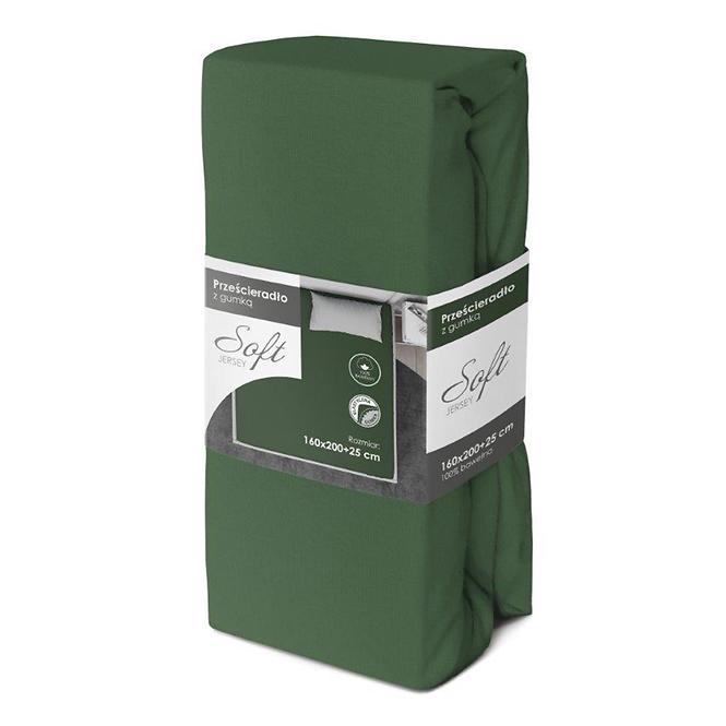 Plachta jersey s gumičkou 200x220 zelená