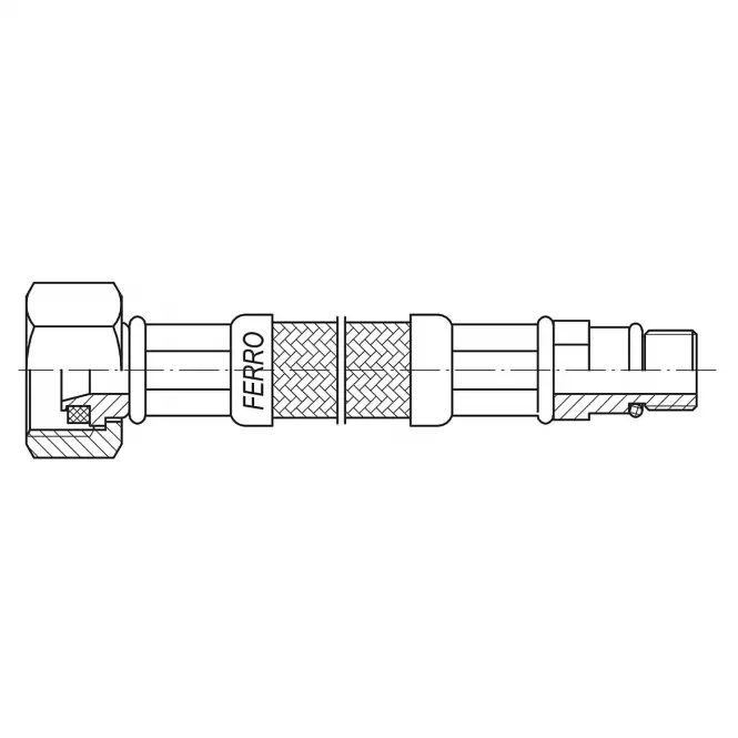Napájacia hadička batérie L-60 M10 x 1/2 krátka WBS82,2