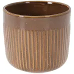 Hnedý porcelánový kvetináč