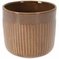Hnedý porcelánový kvetináč