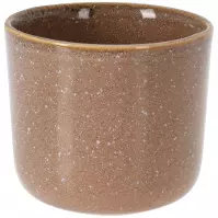 Hnedý porcelánový kvetináč