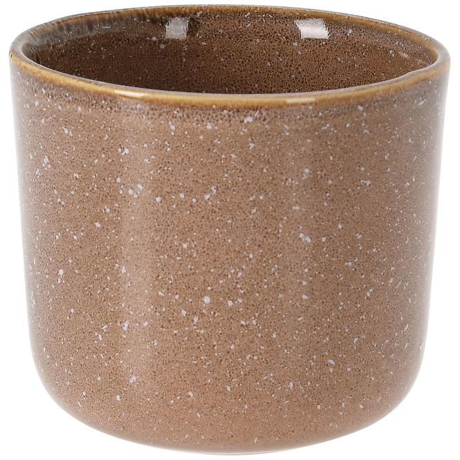Hnedý porcelánový kvetináč