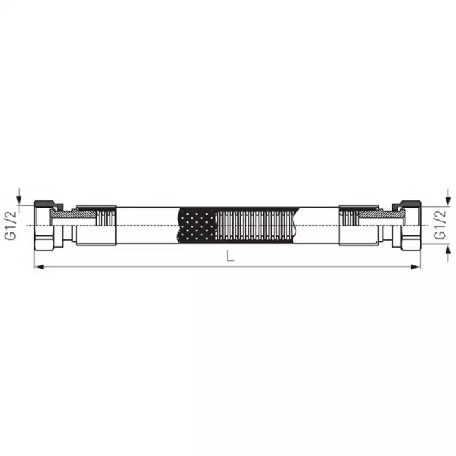 Hadica na plyn FF 1/2" 1,5 m PVC WG1500,2