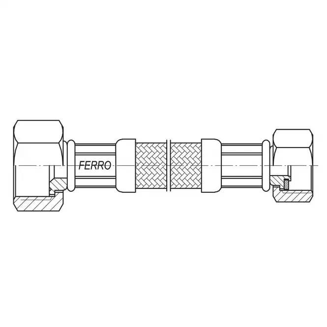 Napájacia hadička L-100 cm 1/2” x 3/8” n-n PWS87