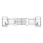 Napájacia hadička L-150 cm 1/2” n-n s tesnením PWS30,2