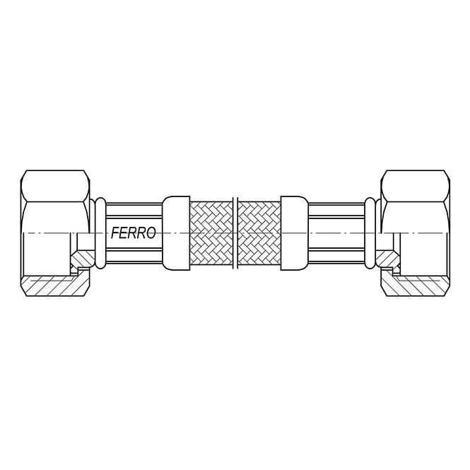 Napájacia hadička L-60 cm 3/8” x 3/8” n-n PWS94