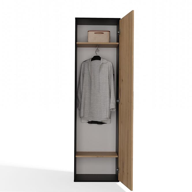 Skriňa so zrkadlom Duo Antracit/Artisan,4