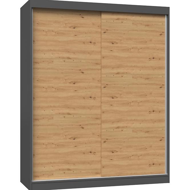 Skriňa Iga 160 Antracitt/Artisan B - bez zrkadla