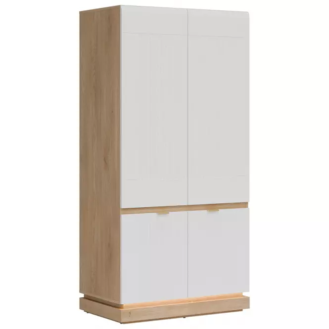 Skriňa 2d Milton Ml08 Dub Crem Torro Biela