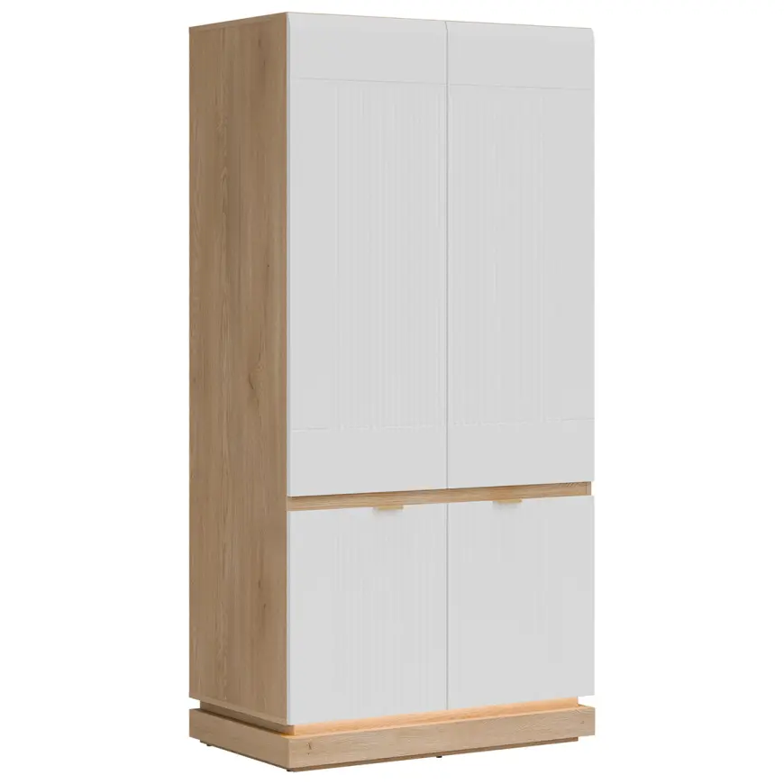 Skriňa 2d Milton Ml08 Dub Crem Torro Biela