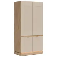 Skriňa Milton 95,5cm-dub/krémová, dvojdverová
