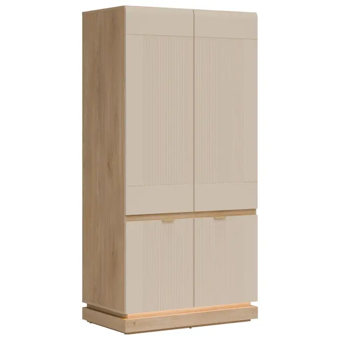 Skriňa Milton 95,5cm-dub/krémová, dvojdverová