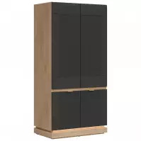 Skriňa 2d  Milton Ml08 Dub Crem Torro Antracitt