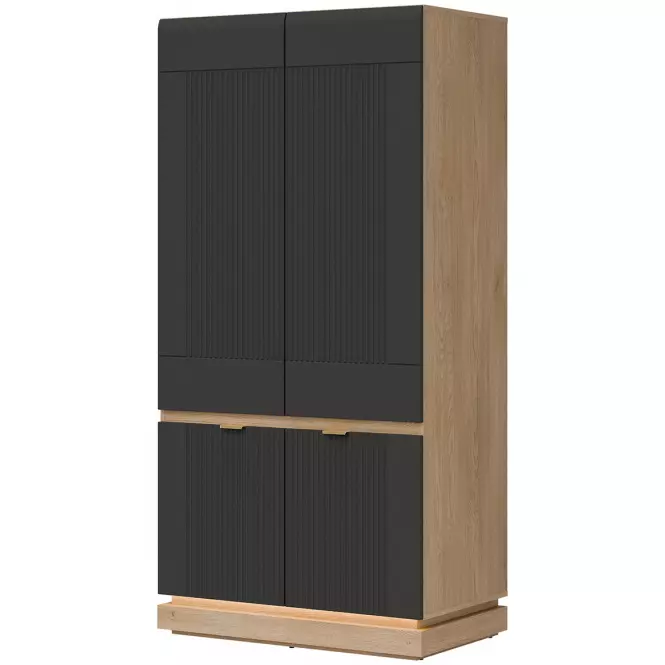Skriňa 2d  Milton Ml08 Dub Crem Torro Antracitt