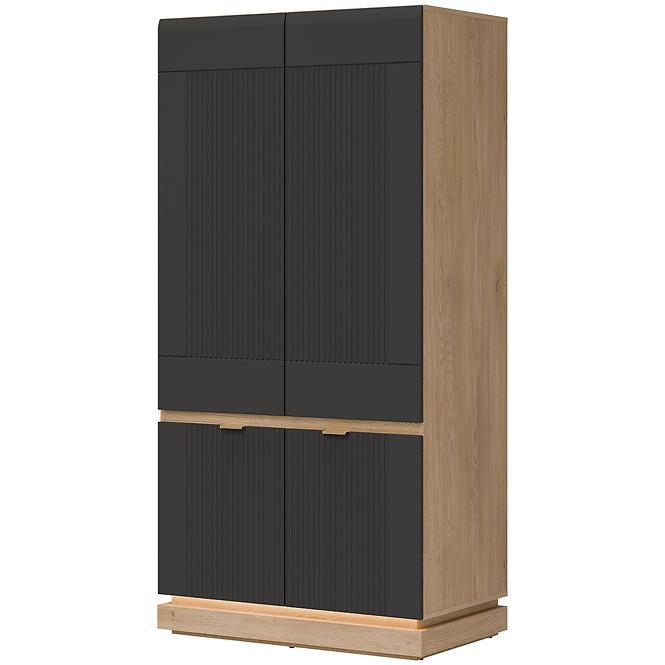 Skriňa 2d  Milton Ml08 Dub Crem Torro Antracitt,3