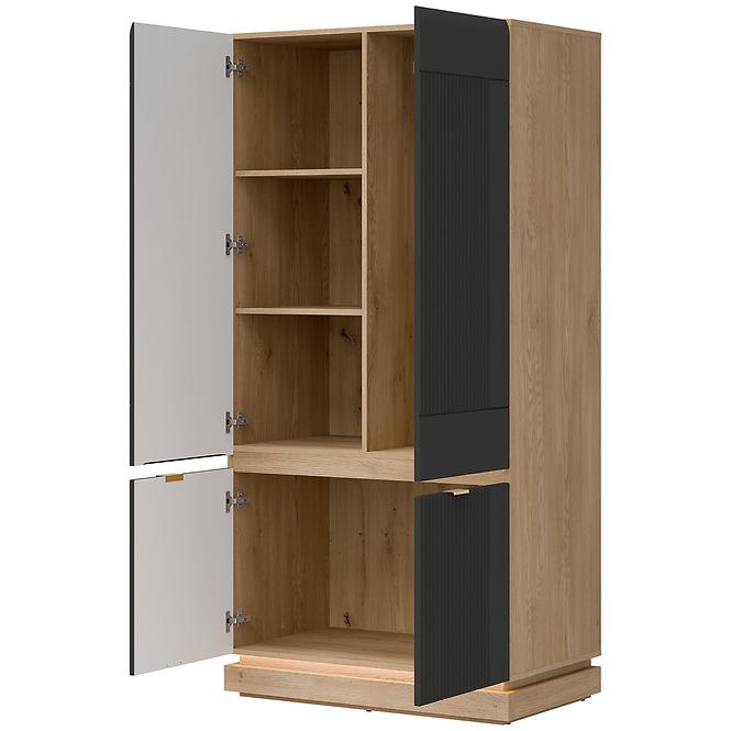 Skriňa 2d  Milton Ml08 Dub Crem Torro Antracitt,4