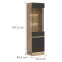 Vitrína L/P  Milton Ml05 Dub Crem Torro Antracit,2