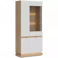 Vitrína Milton Ml06 Dub Crem Torro Biela