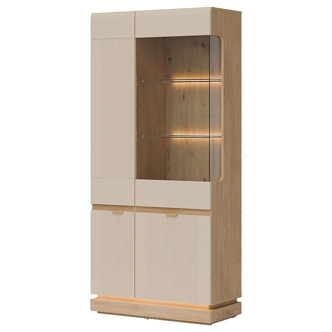 Vitrína Milton Ml06 Dub Crem Torro Kremona,2