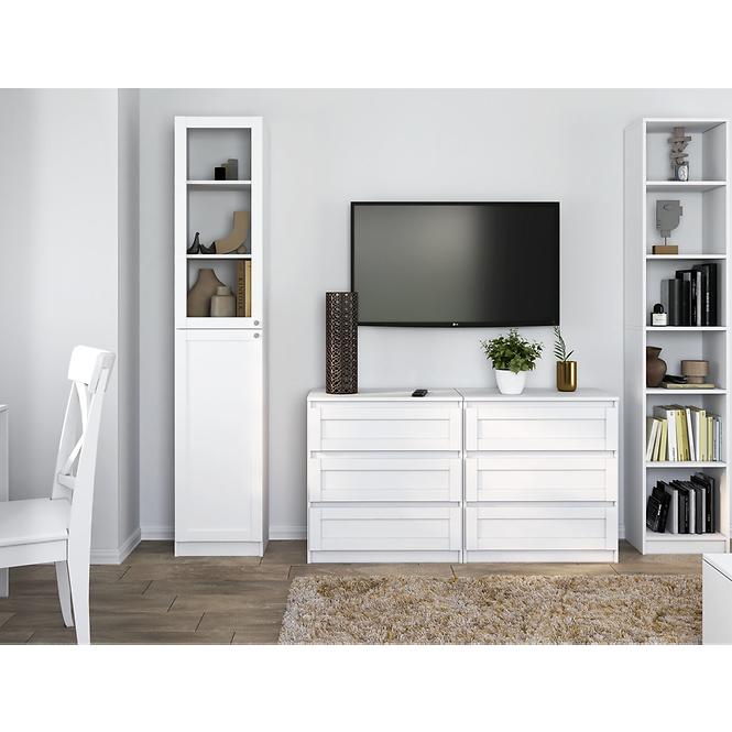 Vitrína 40cm Pafos Biela Hdf