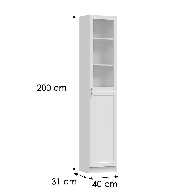 Vitrína 40cm Pafos Biela Hdf